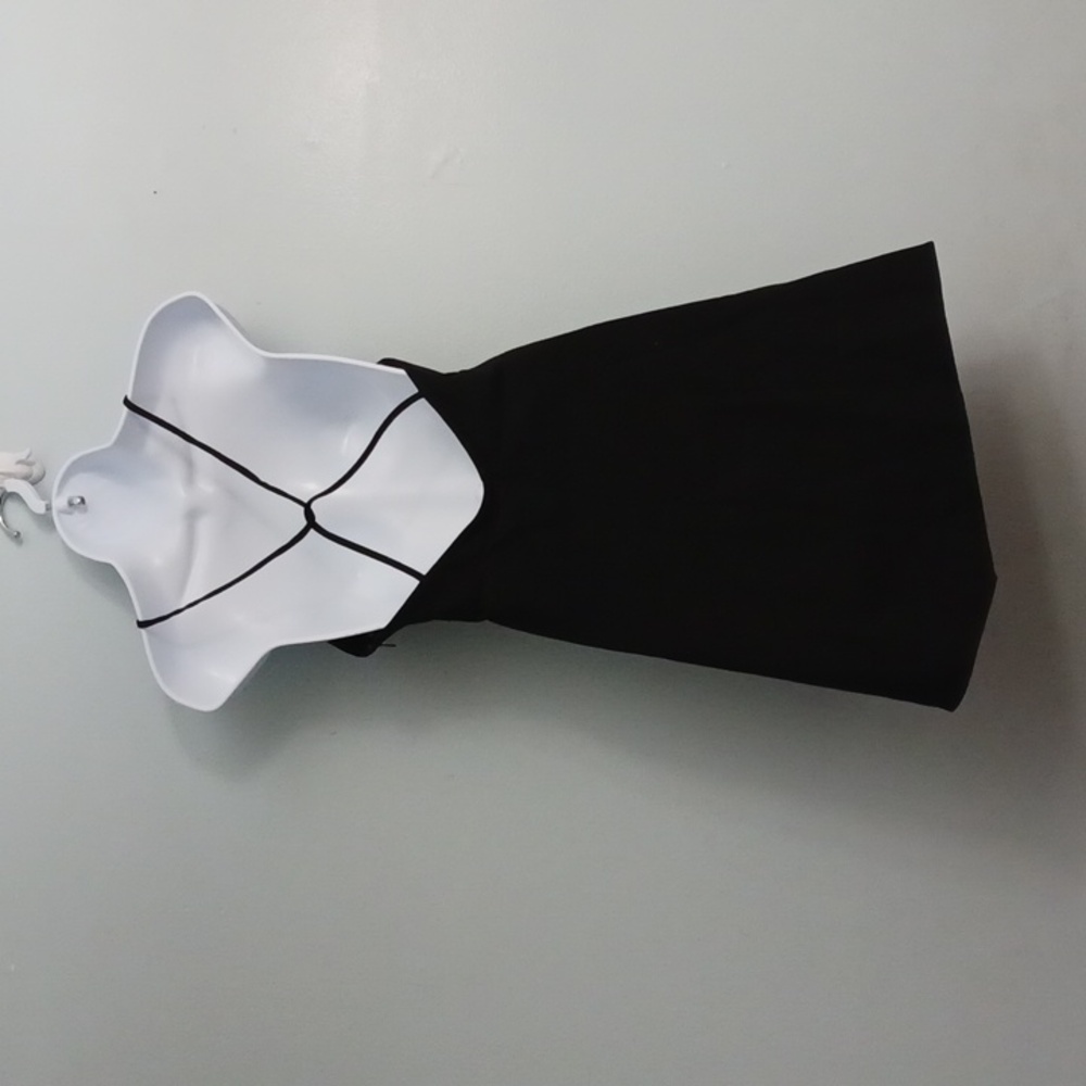 Zara size medium women's black mini dress spaghetti criss-cross strap. - Picture 6 of 17